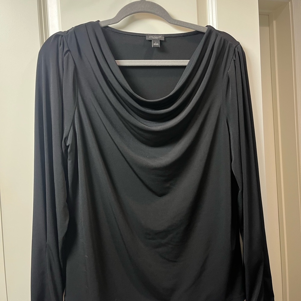 Ann Taylor Black and Gray Top
